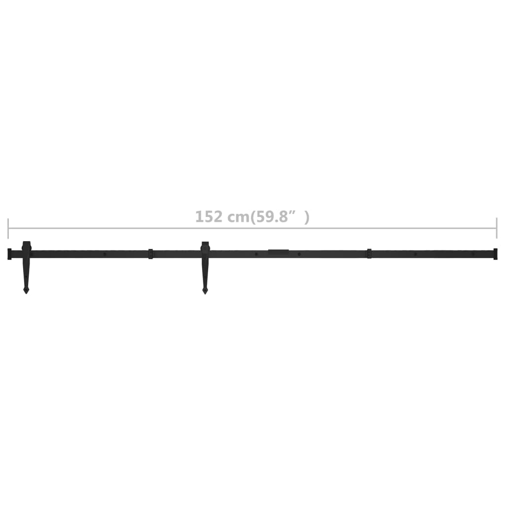 vidaXL System do drzwi przesuwnych do mebli, stal węglowa, 152 cm