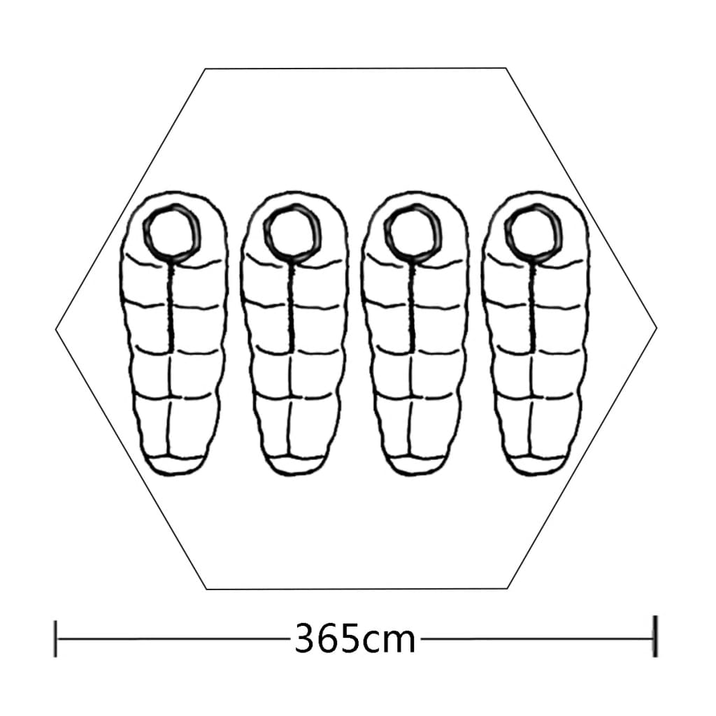 vidaXL Namiot 4-osobowy, wielokolorowy