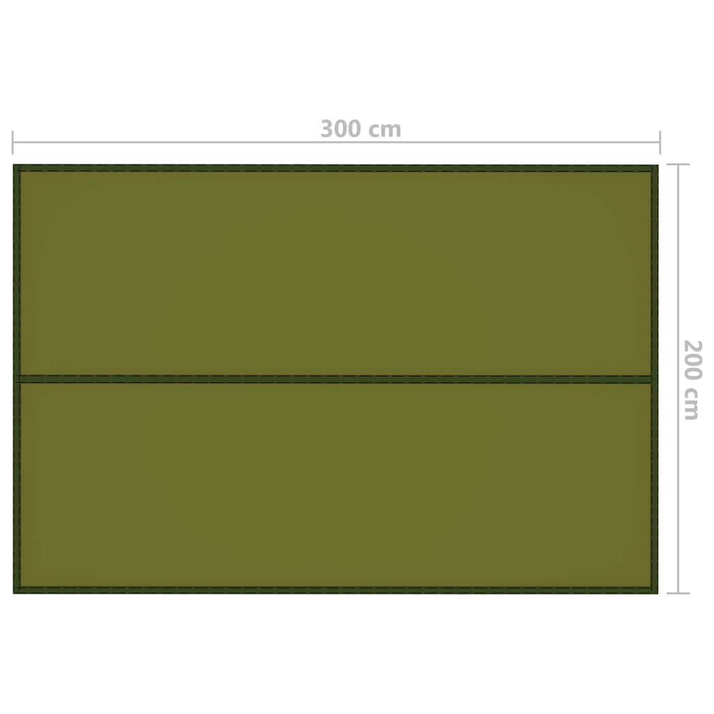 vidaXL Płachta biwakowa, 3x2 m, zielona