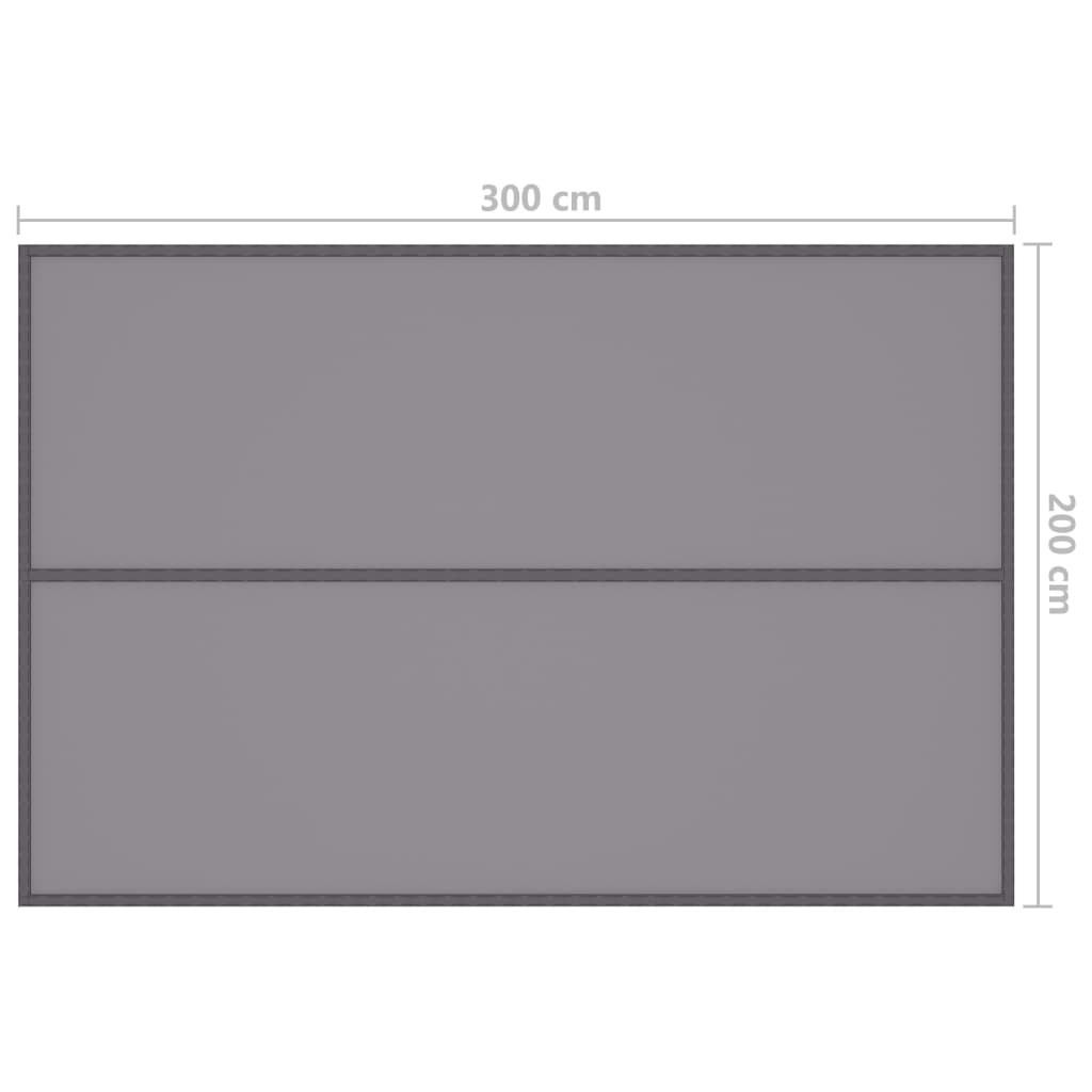 vidaXL Płachta biwakowa, 3x2 m, szara
