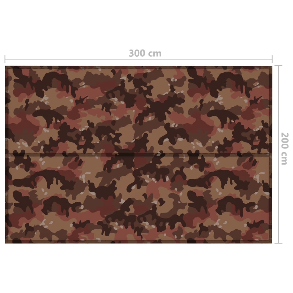 vidaXL Płachta biwakowa, 3x2 m, moro