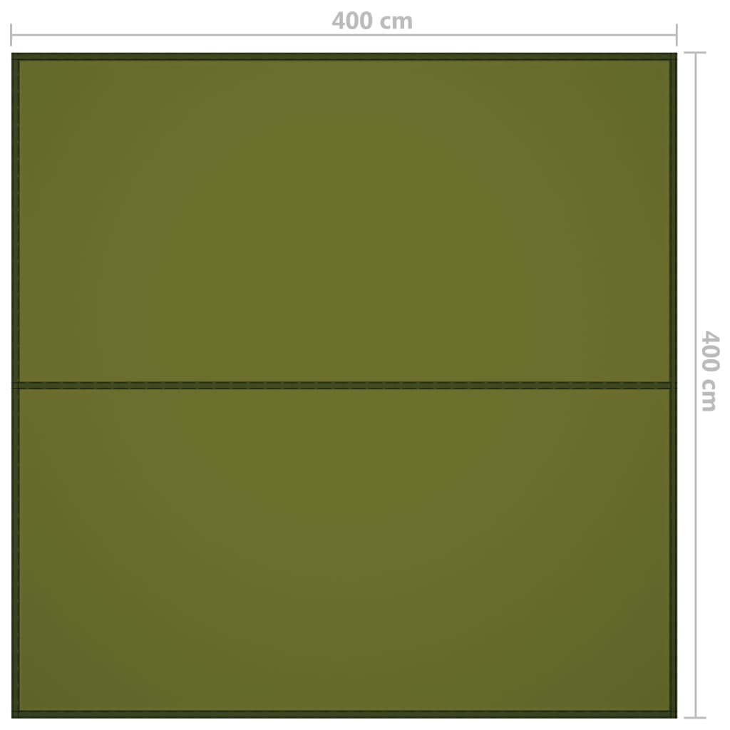 vidaXL Płachta biwakowa, 4x4 m, zielona