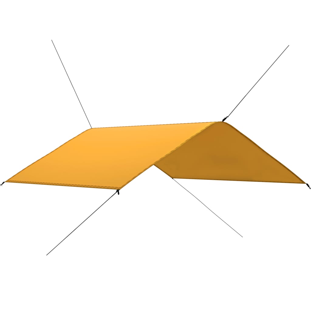 vidaXL Płachta biwakowa, 4x4 m, żółta