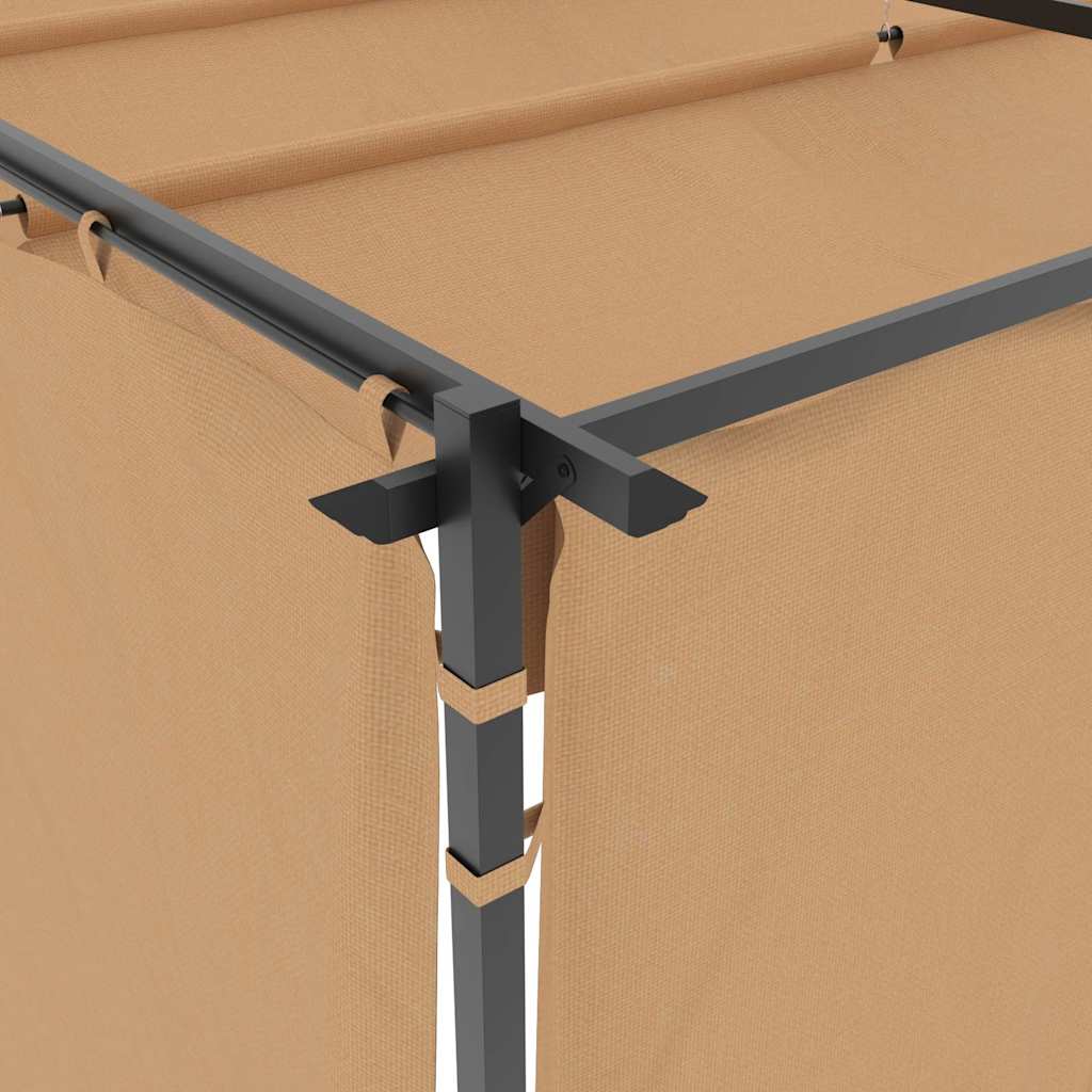 vidaXL Altana ogrodowa z zasłonami, 3 x 3 m, antracytowa, stal