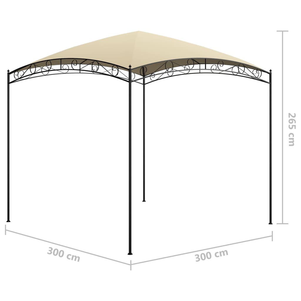 vidaXL Altana, 3x3x2,65 m, kremowa, 180 g/m²