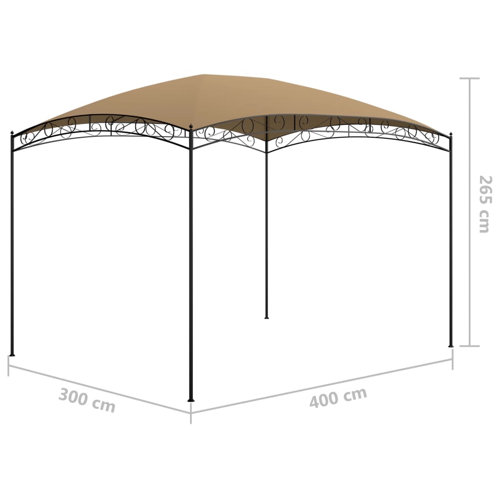 vidaXL Altana, 3x4x2,65 m, kolor taupe, 180 g/m²
