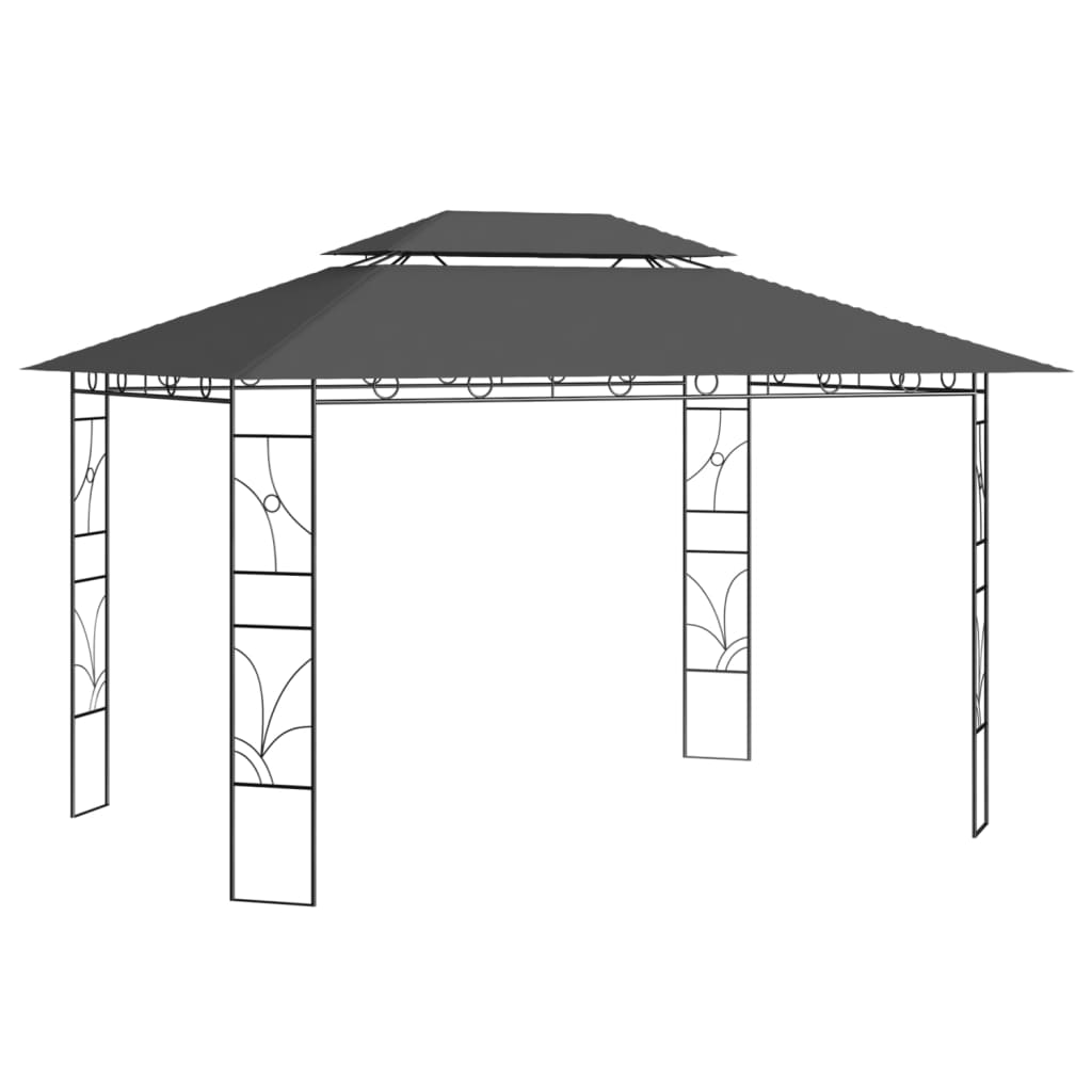 vidaXL Altana, 4x3x2,7 m, antracytowa, 160 g/m²