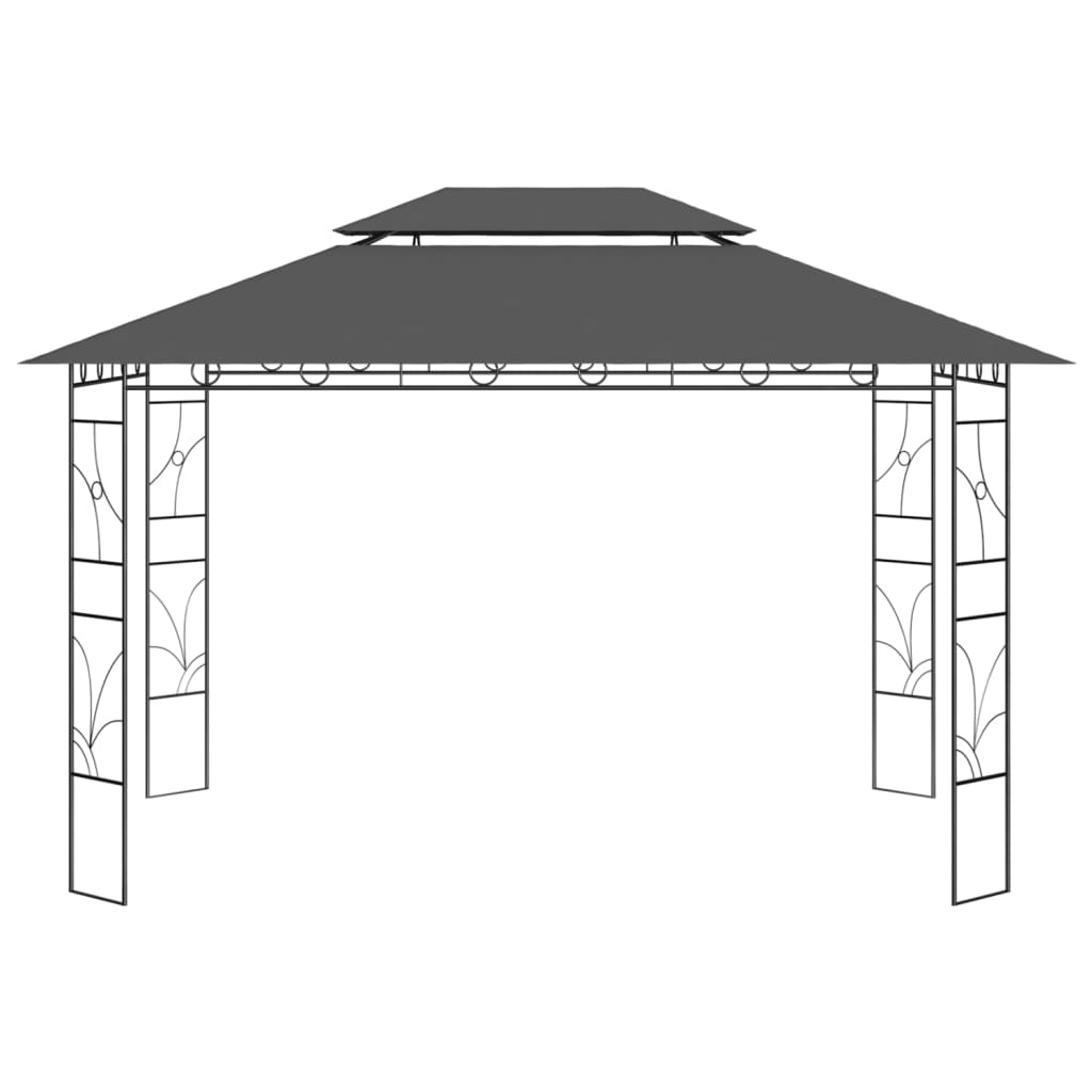 vidaXL Altana, 4x3x2,7 m, antracytowa, 160 g/m²