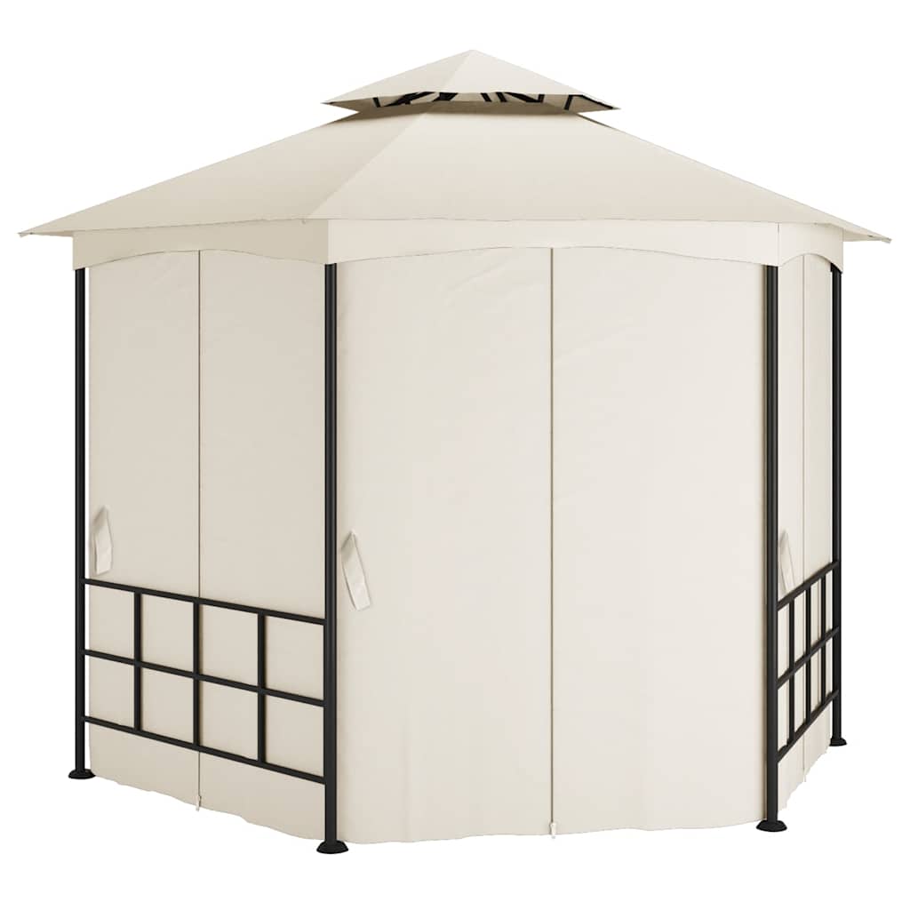 vidaXL Altana ze ściankami, 3,1 x 2,7 m, kremowa
