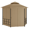 vidaXL Altana ze ściankami, 3,1 x 2,7 m, kolor taupe