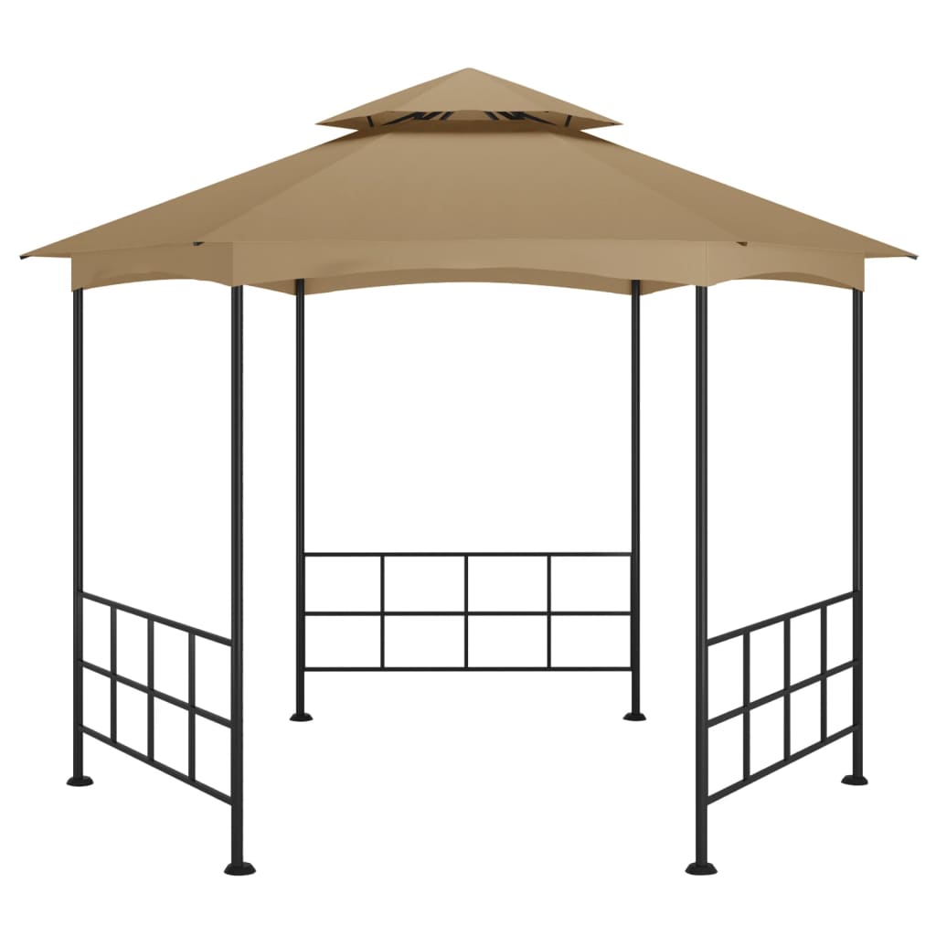 vidaXL Altana ze ściankami, 3,1 x 2,7 m, kolor taupe