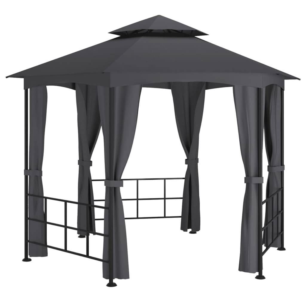 vidaXL Altana ze ściankami, 3,1 x 2,7 m, antracytowa