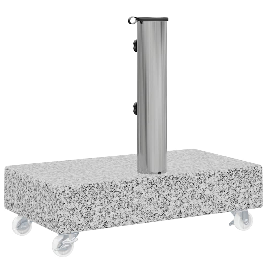 vidaXL Stojak pod parasol, jasnoszary, 45x25x8,3 cm, granitowy