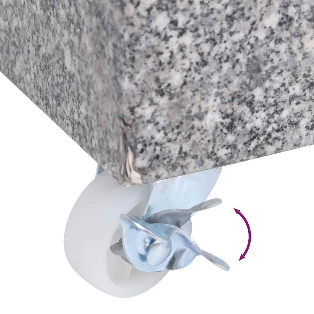 vidaXL Stojak pod parasol, jasnoszary, 45x25x8,3 cm, granitowy