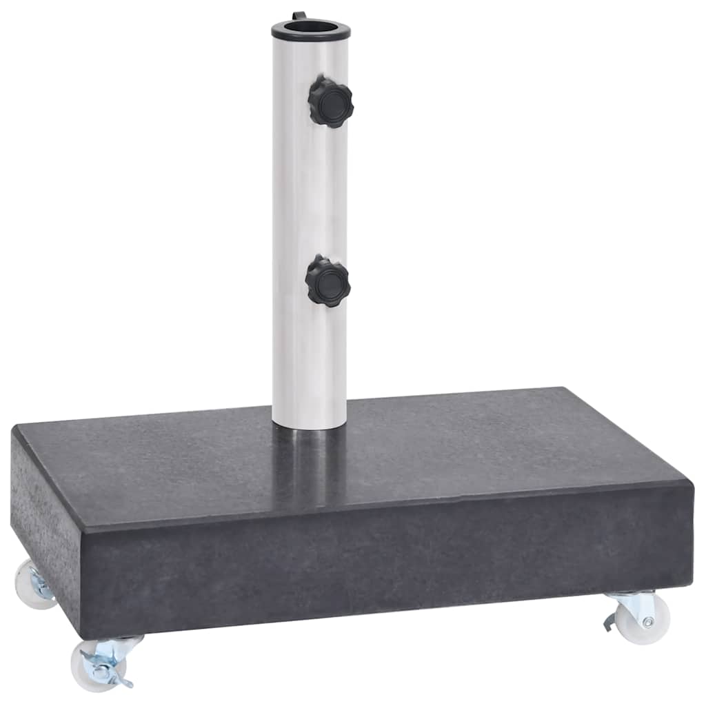vidaXL Stojak pod parasol, czarny, 45x25x8 cm, granitowy