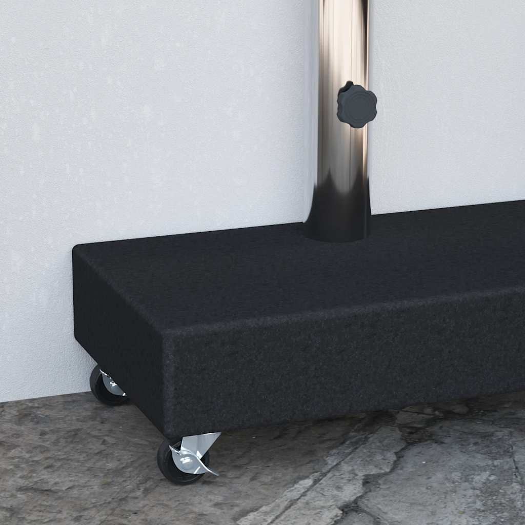 vidaXL Stojak pod parasol, czarny, 45x25x8 cm, granitowy