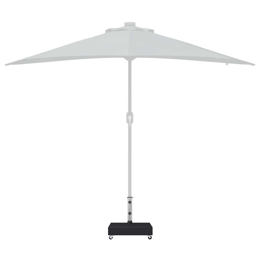 vidaXL Stojak pod parasol, czarny, 45x25x8 cm, granitowy