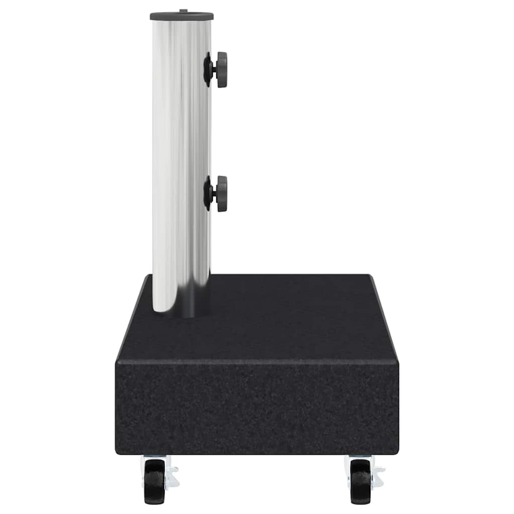vidaXL Stojak pod parasol, czarny, 45x25x8 cm, granitowy