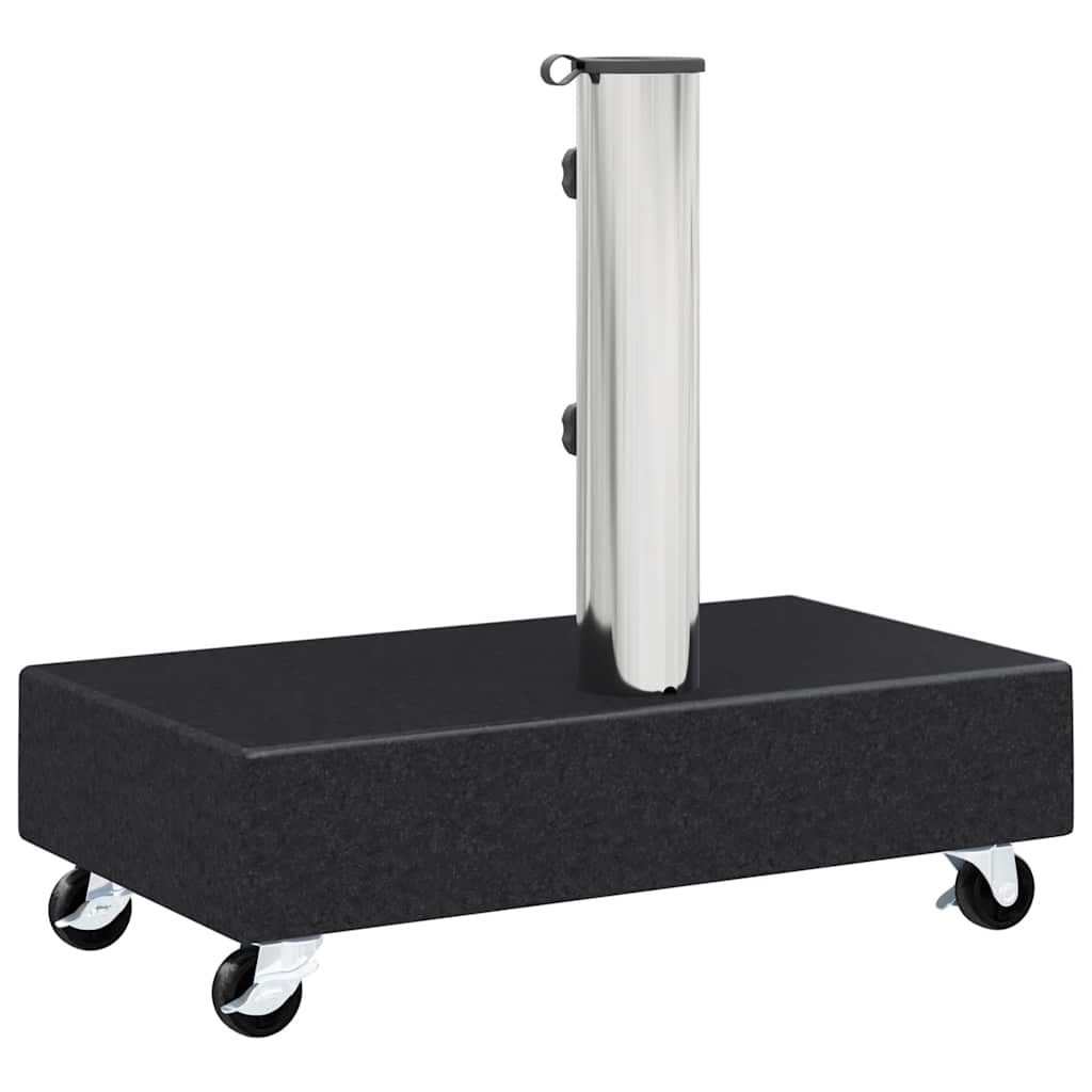 vidaXL Stojak pod parasol, czarny, 45x25x8 cm, granitowy