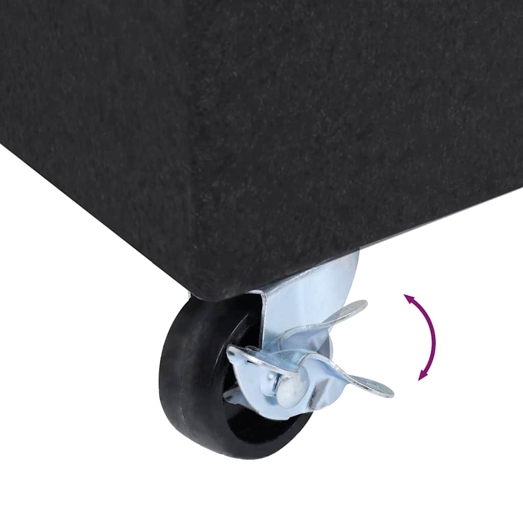 vidaXL Stojak pod parasol, czarny, 45x25x8 cm, granitowy