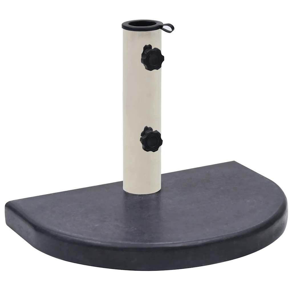 vidaXL Stojak pod parasol, czarny, 40x28x4 cm, granitowy