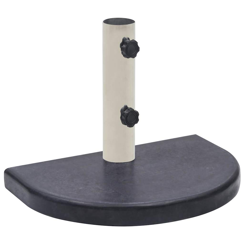 vidaXL Stojak pod parasol, czarny, 40x28x4 cm, granitowy