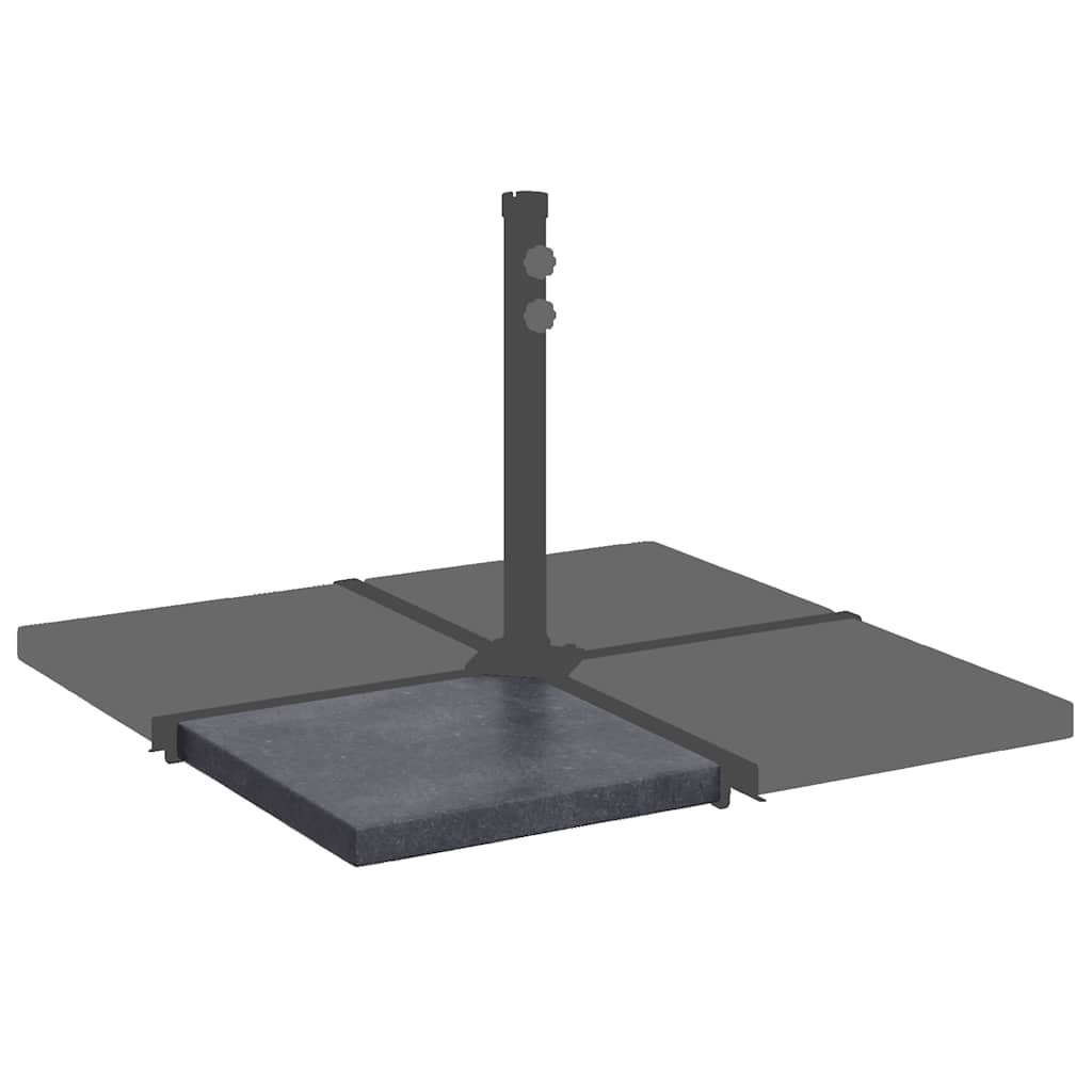 vidaXL Obciążnik do parasola, granit, kwadratowy, czarny, 25 kg
