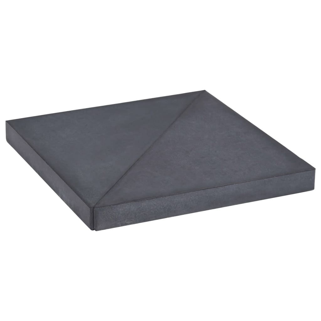 vidaXL Obciążnik do parasola, granit, kwadratowy, czarny, 15 kg