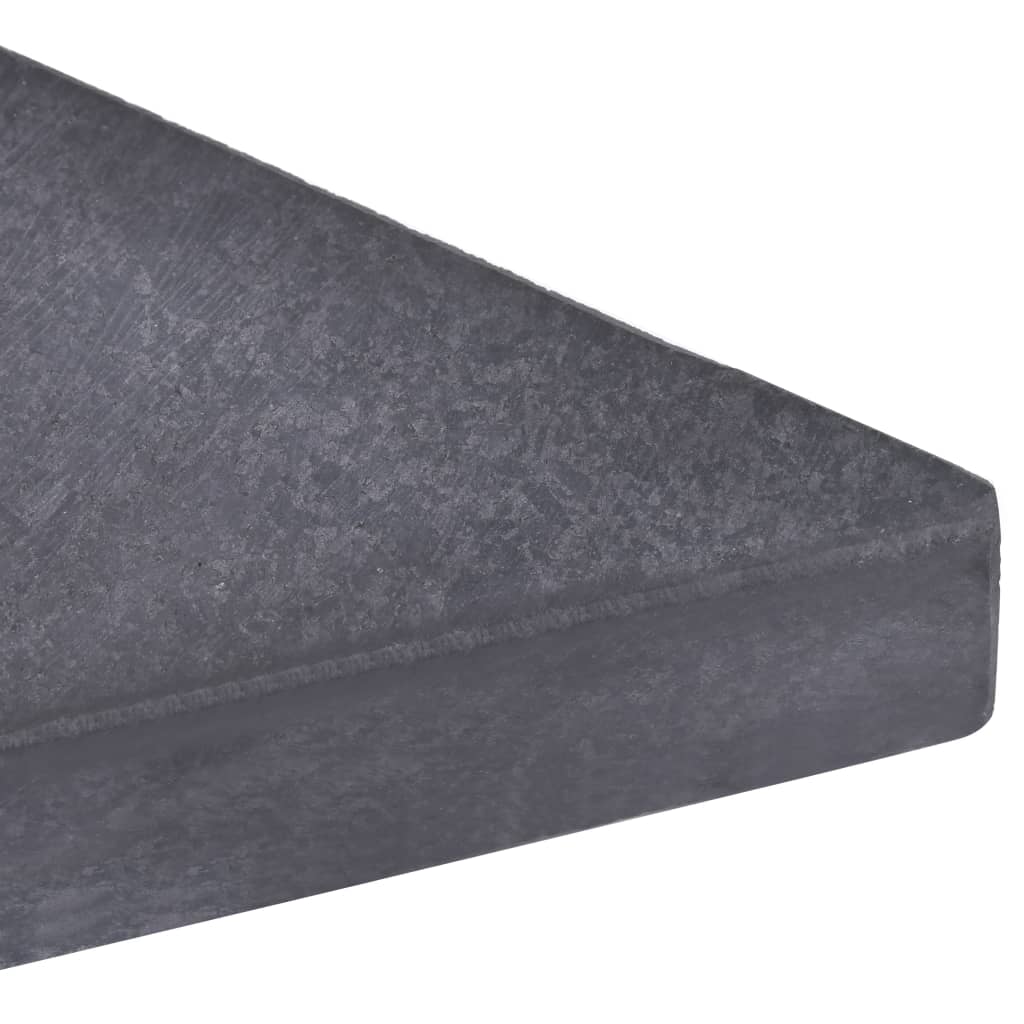 vidaXL Obciążnik do parasola, granit, kwadratowy, czarny, 15 kg
