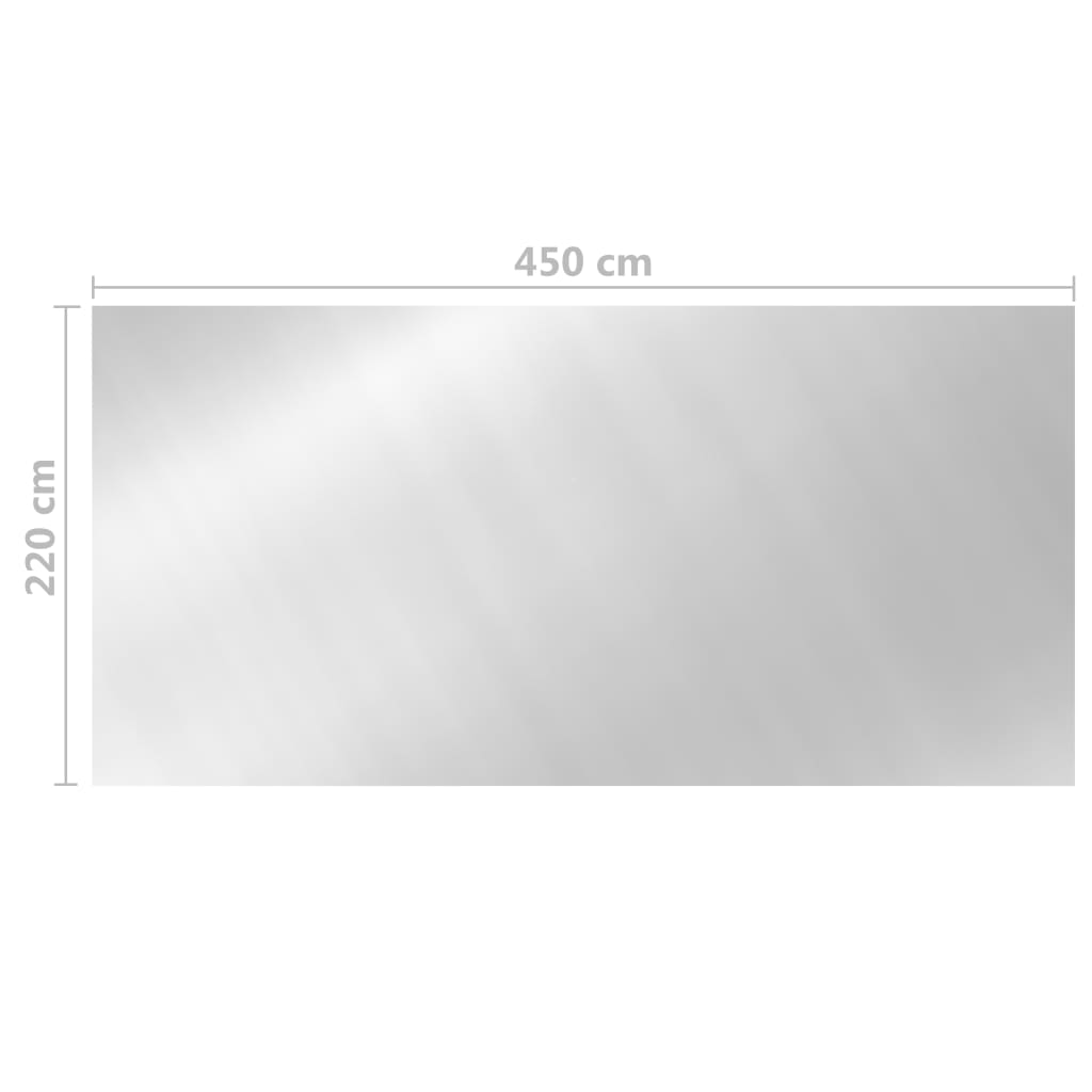 vidaXL Pokrywa na basen, srebrna, 450 x 220 cm, PE