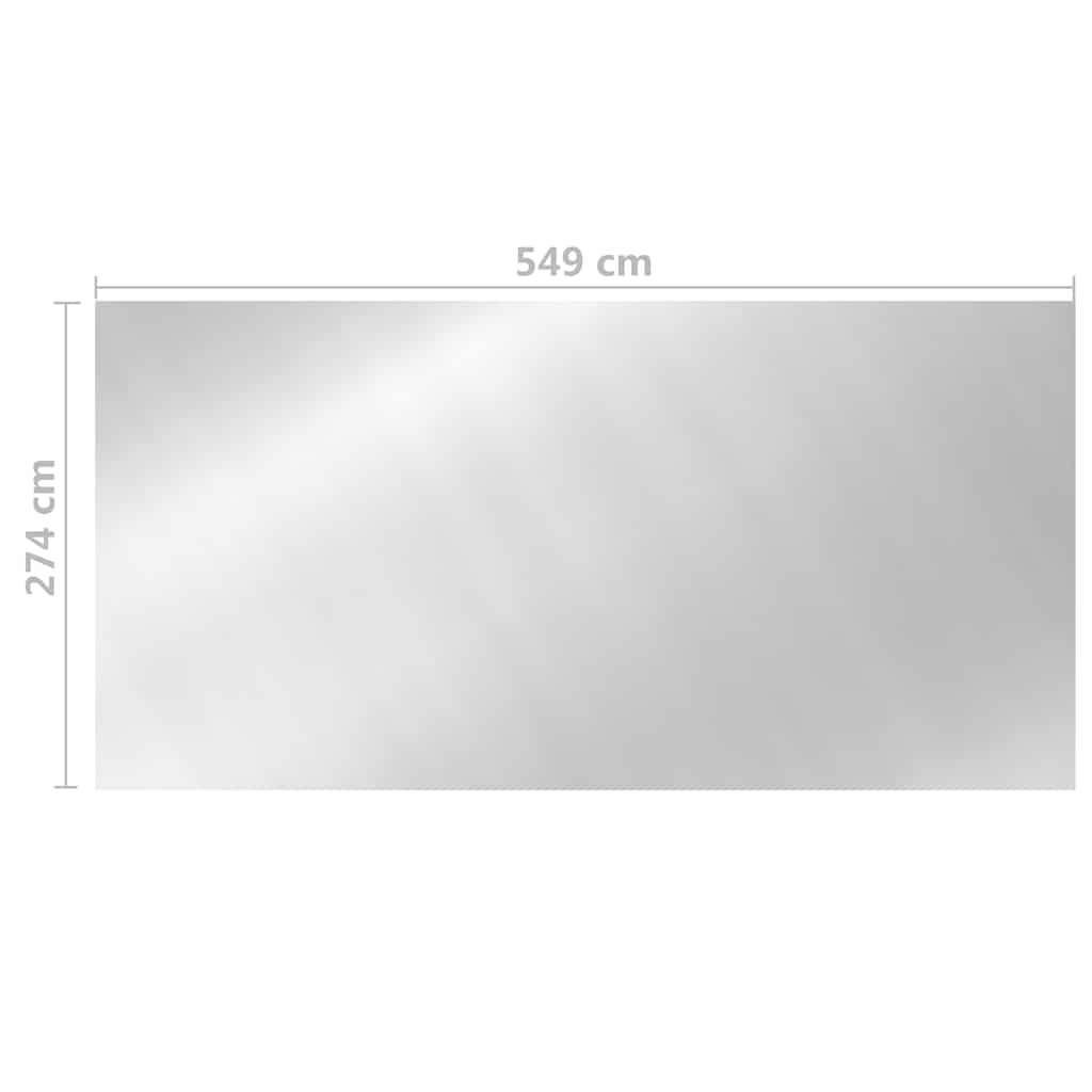 vidaXL Folia na basen, srebrna, 549x274 cm, PE