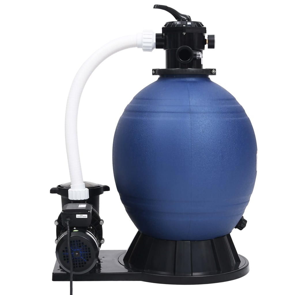 vidaXL Filtr piaskowy z zaworem 7-drożnym i pompą 1000 W