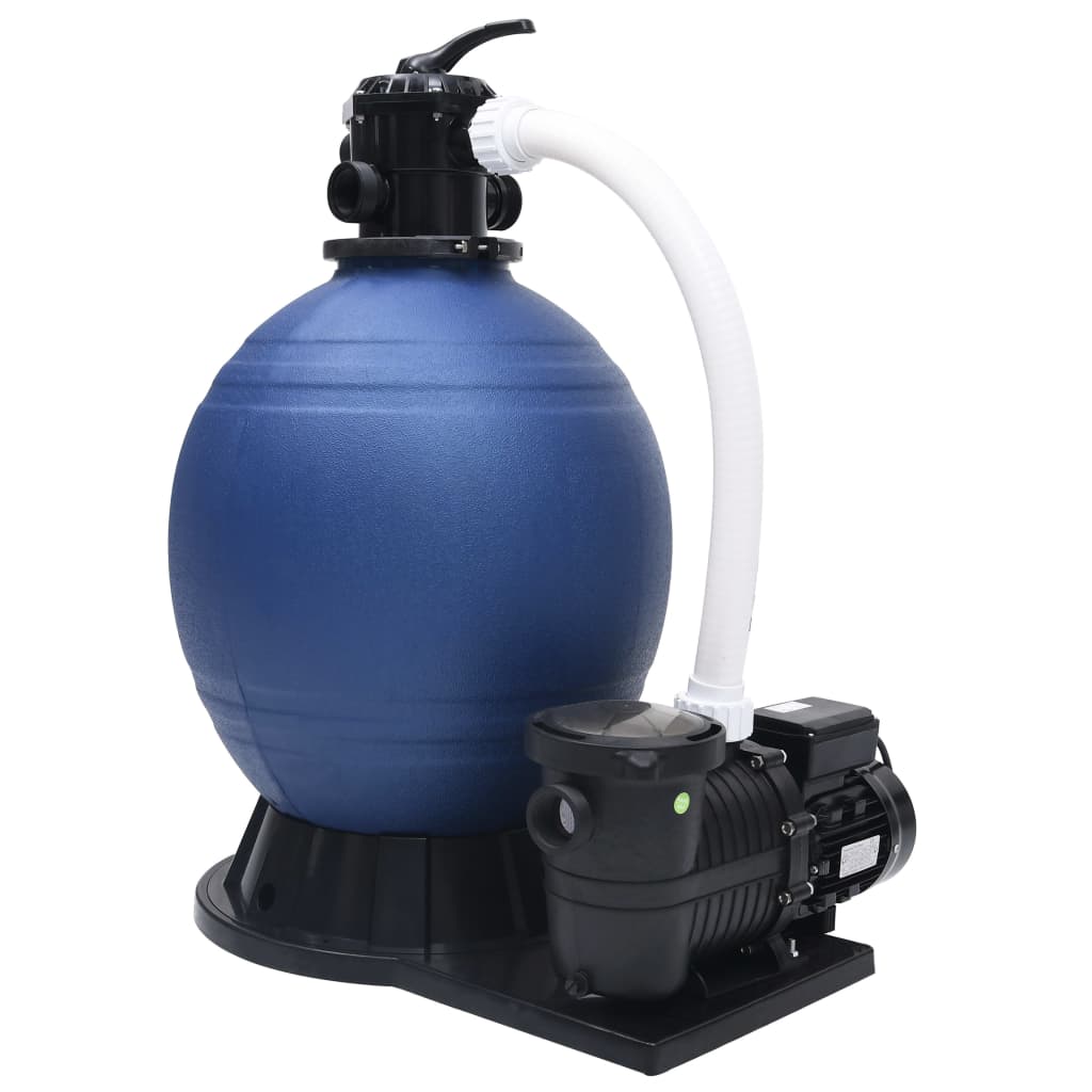 vidaXL Filtr piaskowy z zaworem 7-drożnym i pompą 1000 W