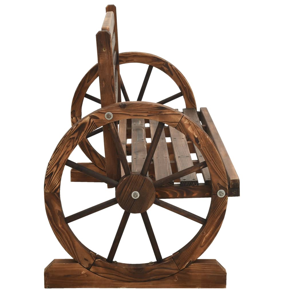 vidaXL Ławka ogrodowa, 112 cm, lite drewno jodłowe