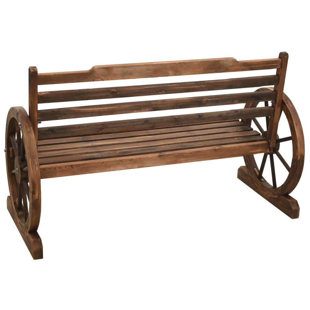 vidaXL Ławka ogrodowa, 112 cm, lite drewno jodłowe