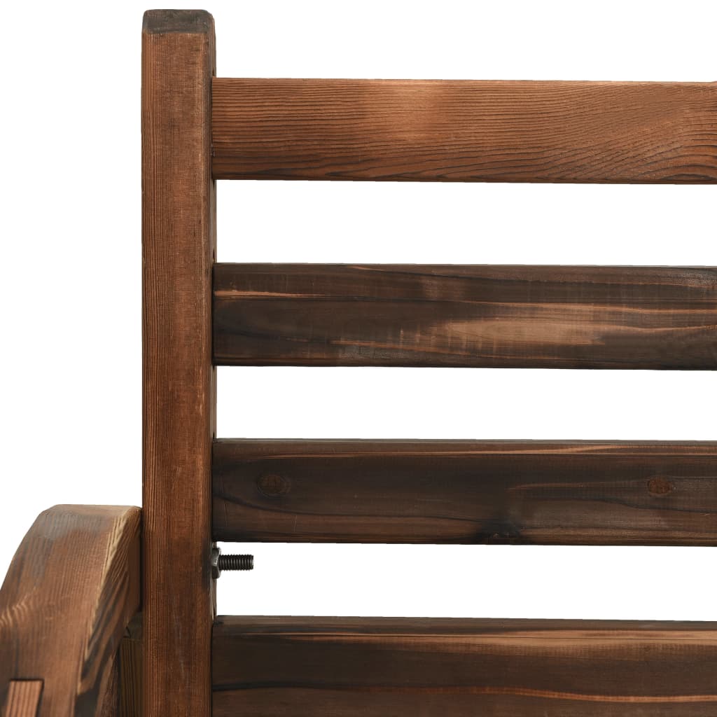 vidaXL Ławka ogrodowa, 112 cm, lite drewno jodłowe