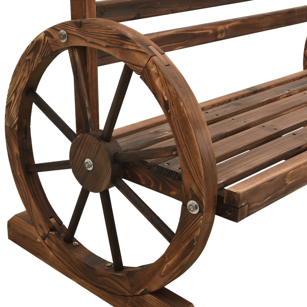 vidaXL Ławka ogrodowa, 112 cm, lite drewno jodłowe