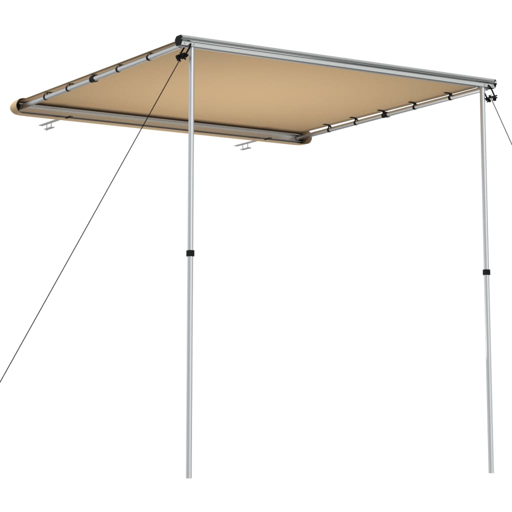 vidaXL Zadaszenie do kampera, 2,4 x 2 x 2,15 m, beżowe