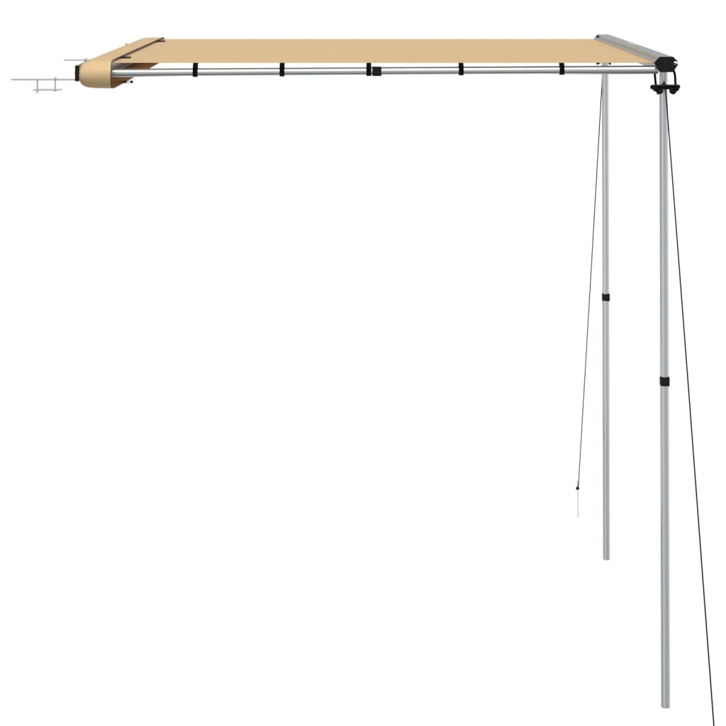 vidaXL Zadaszenie do kampera, 2,4 x 2 x 2,15 m, beżowe
