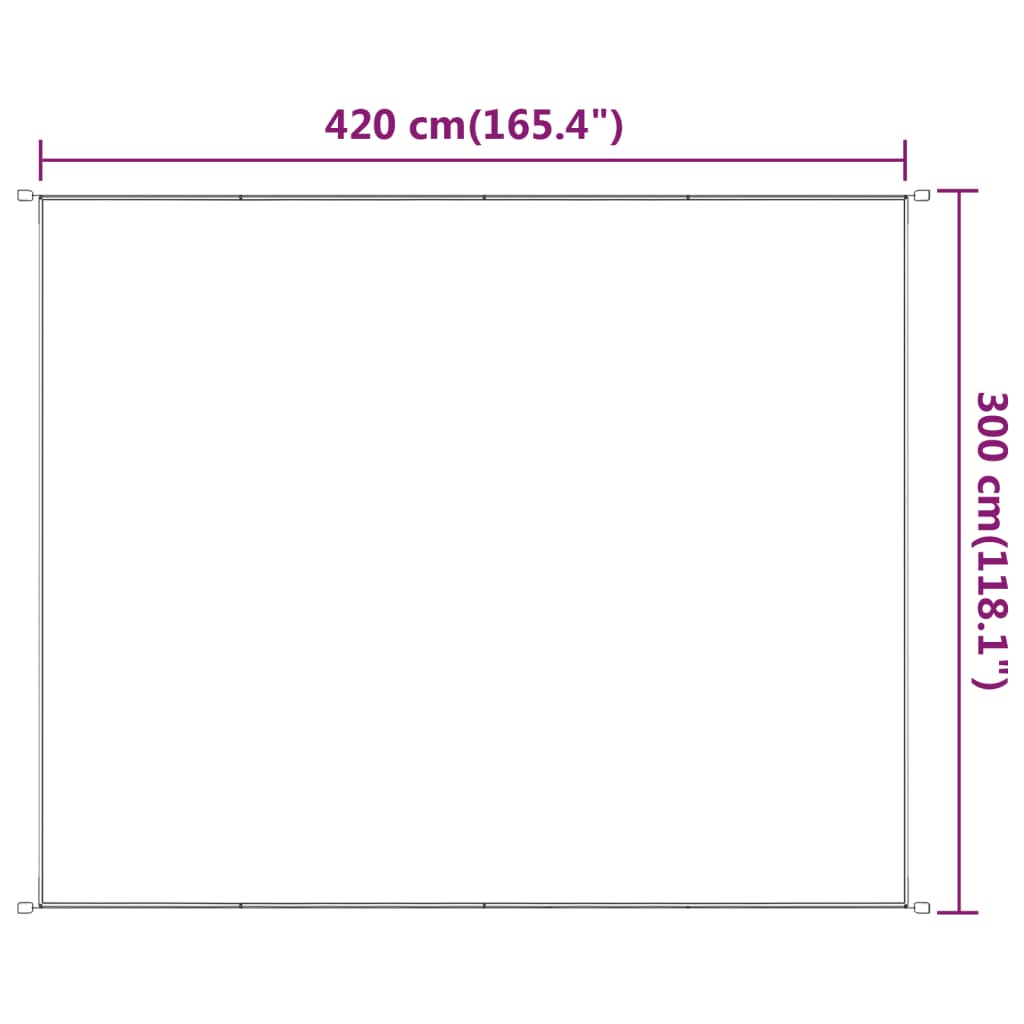 vidaXL Markiza pionowa, jasnozielona, 300x420 cm, tkanina Oxford