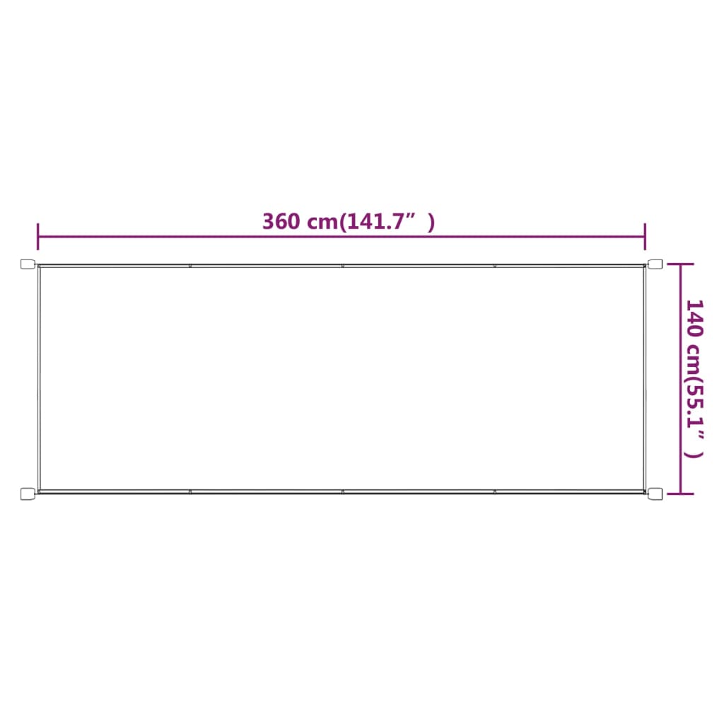 vidaXL Markiza pionowa, terakota, 140x360 cm, tkanina Oxford