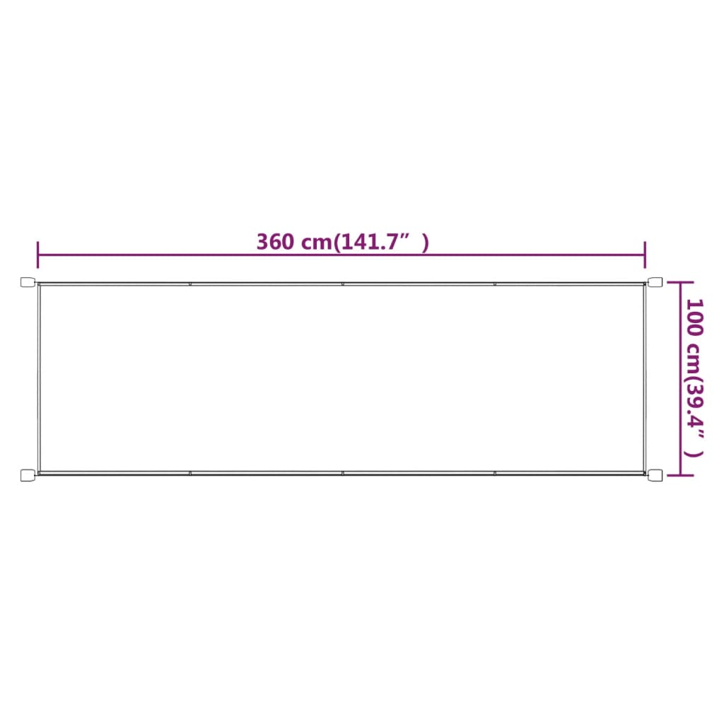 vidaXL Markiza pionowa, niebieska, 100x360 cm, tkanina Oxford