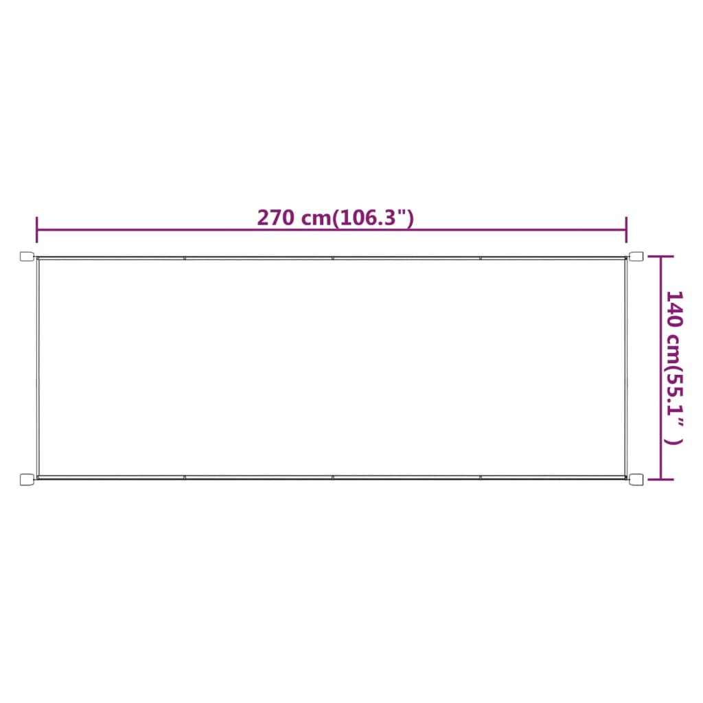 vidaXL Markiza pionowa, niebieska, 140x270 cm, tkanina Oxford