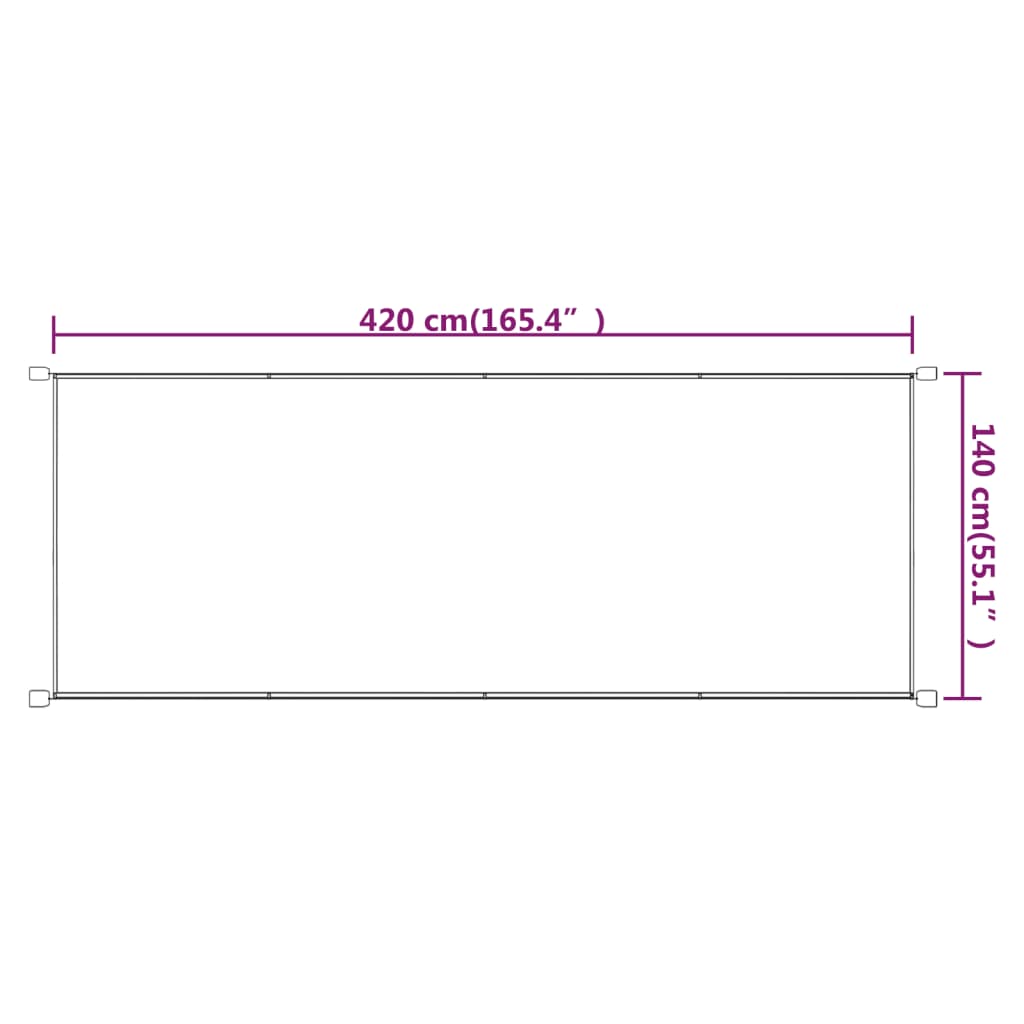 vidaXL Markiza pionowa, niebieska, 140x420 cm, tkanina Oxford