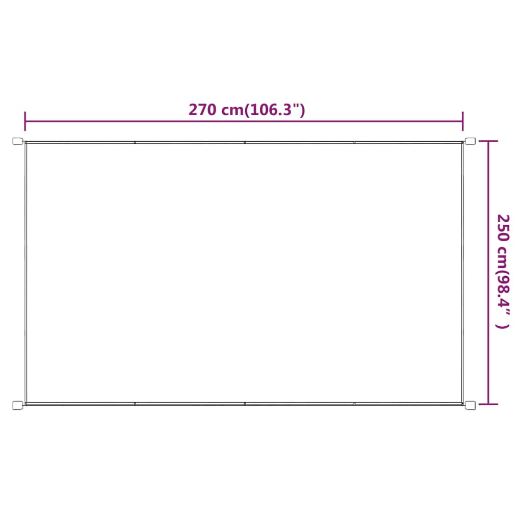 vidaXL Markiza pionowa, niebieska, 250x270 cm, tkanina Oxford