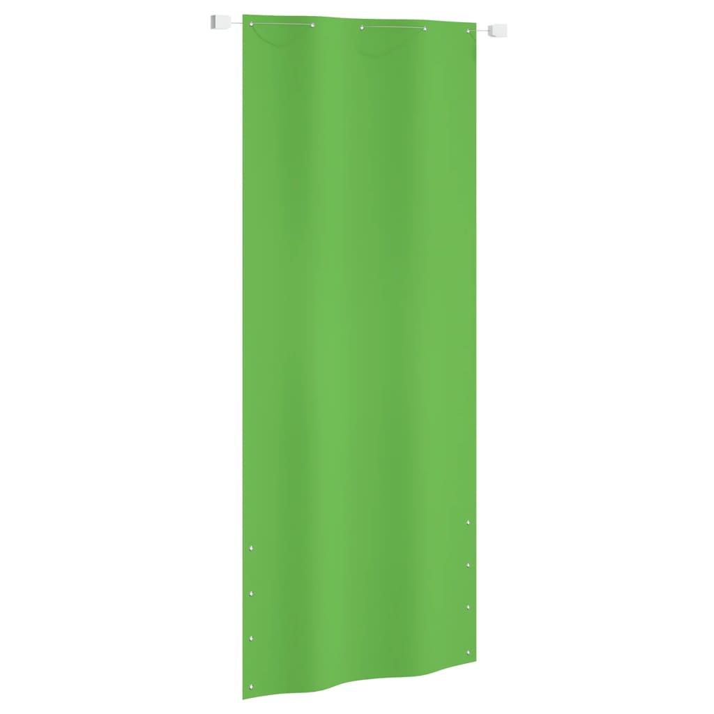 vidaXL Parawan balkonowy, jasnozielony, 100x240 cm, tkanina Oxford