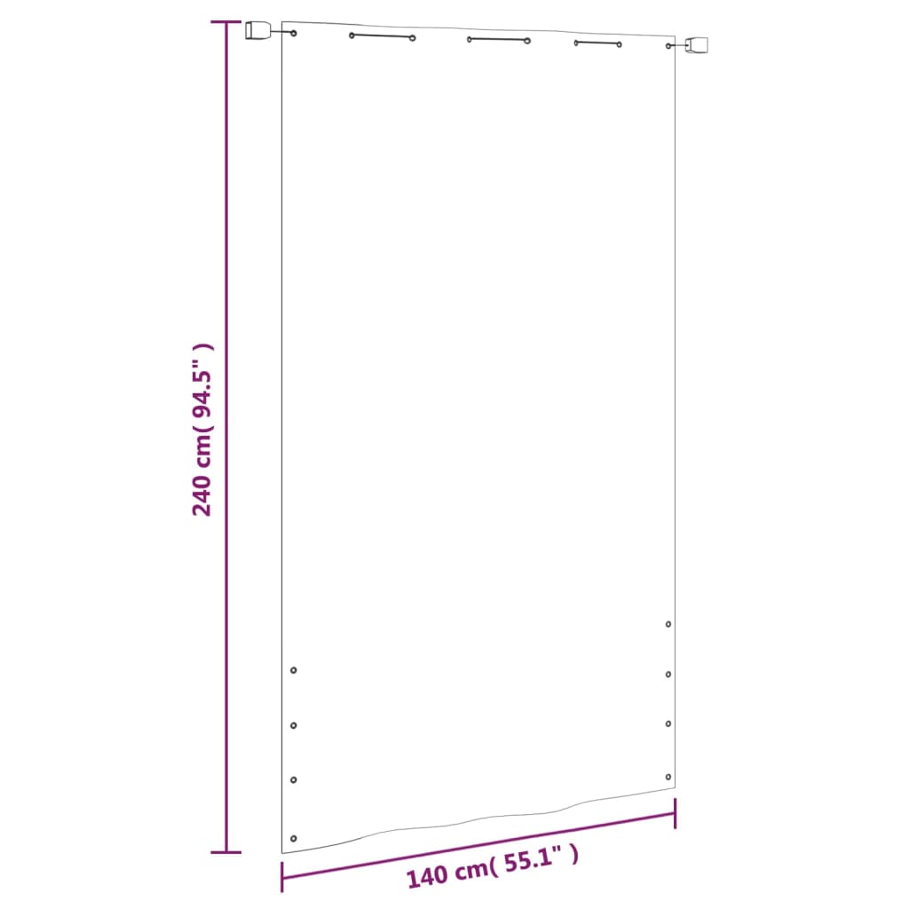 vidaXL Parawan balkonowy, jasnozielony, 140x240 cm, tkanina Oxford