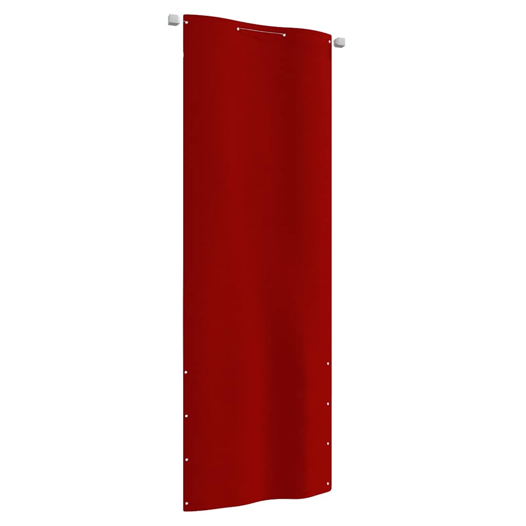 vidaXL Parawan balkonowy, czerwony, 80x240 cm, tkanina Oxford