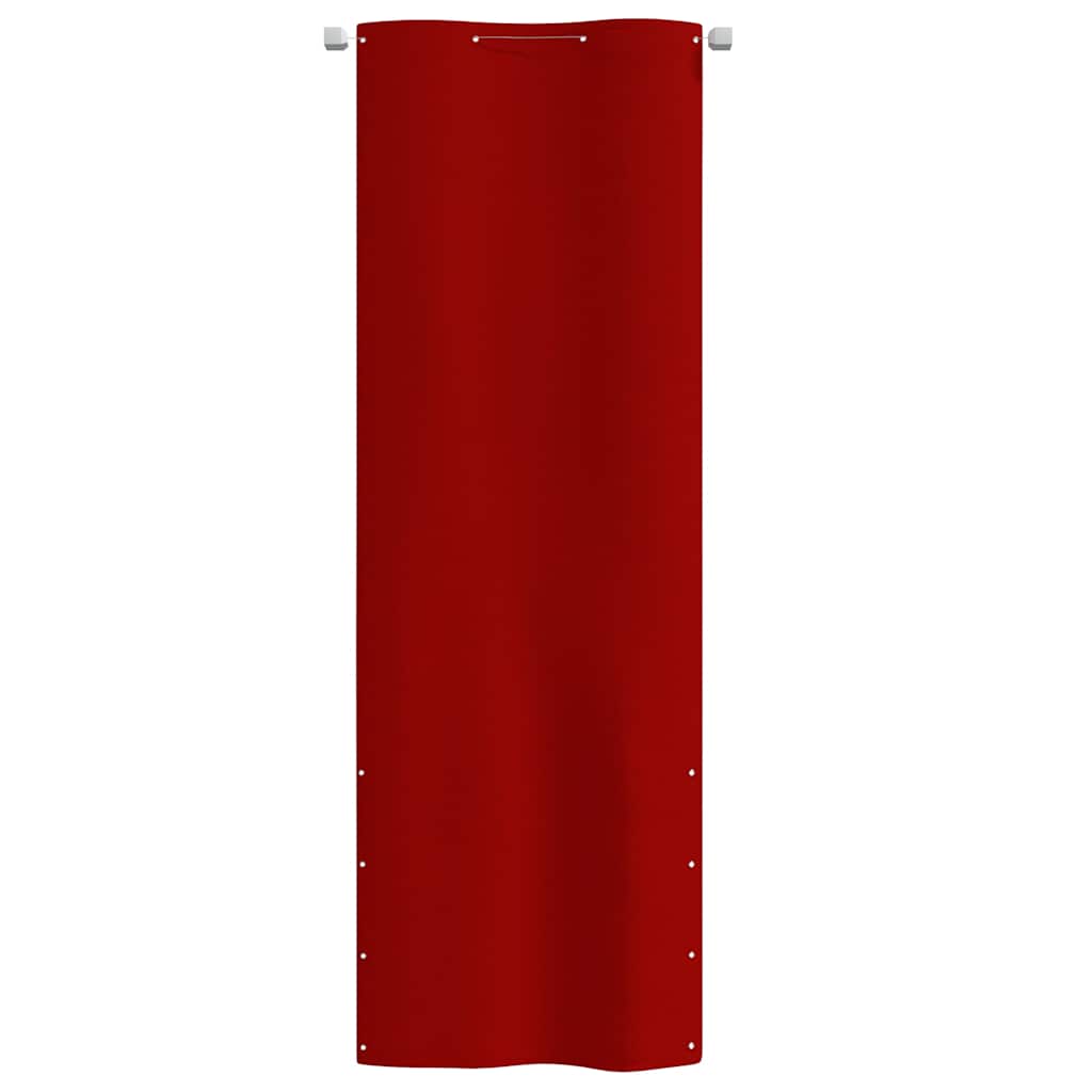 vidaXL Parawan balkonowy, czerwony, 80x240 cm, tkanina Oxford