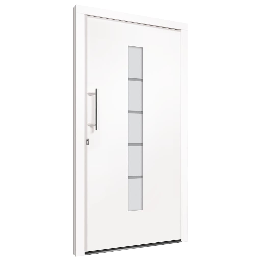 vidaXL Drzwi zewnętrzne, aluminium i PVC, białe, 100x200 cm